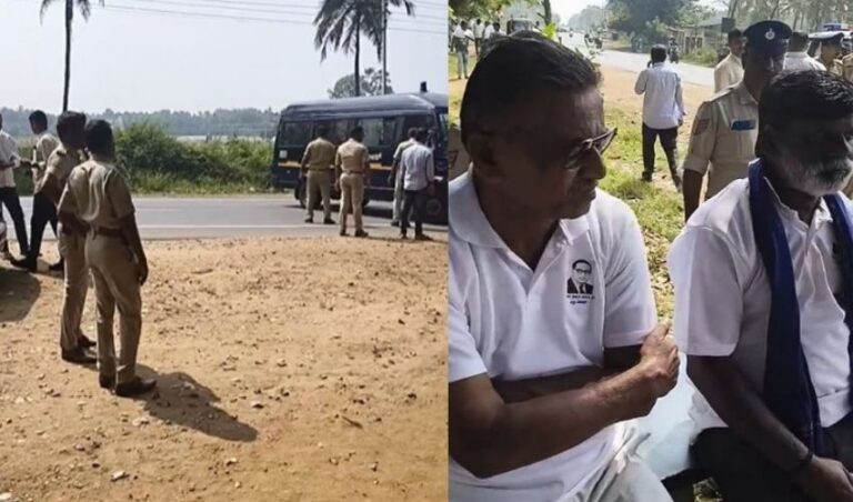 ಒಳಮೀಸಲಾತಿ ಜಾರಿಗೆ ಆಗ್ರಹಿಸಿ ಪಾದಯಾತ್ರೆ; ಸಿದ್ದರಾಮನಹುಂಡಿಯಲ್ಲಿ ಹೋರಾಟಗಾರರ ಬಂಧನ