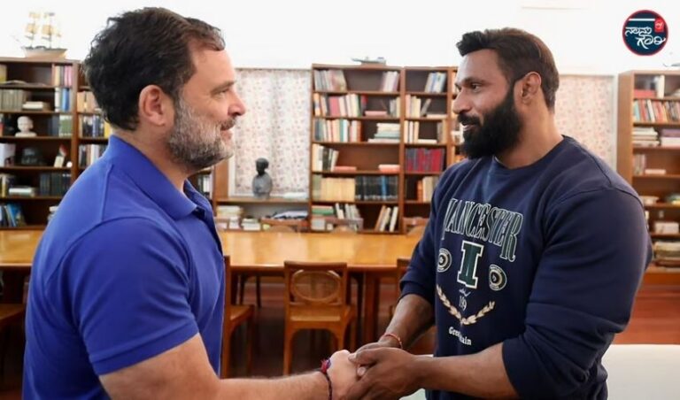 ಹಿಂದುತ್ವ ಗುಂಪಿನಿಂದ ಮುಸ್ಲಿಂ ವ್ಯಕ್ತಿಯನ್ನು ರಕ್ಷಿಸಿದ್ದ ಜಿಮ್ ಟ್ರೈನರ್ ‘ಮೊಹಮ್ಮದ್ ದೀಪಕ್’ ಅವರನ್ನು ಭೇಟಿಯಾದ ರಾಹುಲ್ ಗಾಂಧಿ 