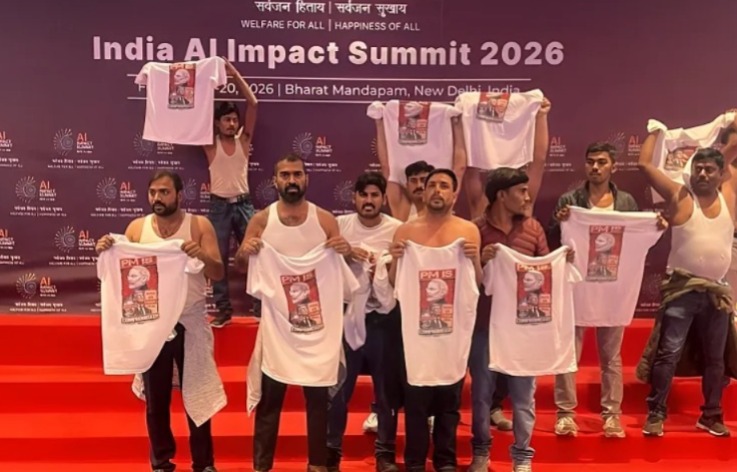 ಎಐ ಶೃಂಗಸಭೆಯಲ್ಲಿ ಪ್ರತಿಭಟನೆ : ನಾಲ್ವರು ಯುವ ಕಾಂಗ್ರೆಸ್‌ ಕಾರ್ಯಕರ್ತರು 5 ದಿನ ಪೊಲೀಸ್ ಕಸ್ಟಡಿಗೆ