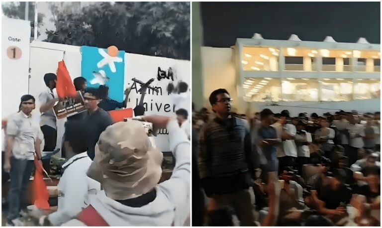 ಅಜೀಂ ಪ್ರೇಮ್‌ ಜಿ ವಿವಿಯಲ್ಲಿ ದಾಂಧಲೆ : ಎಬಿವಿಪಿ ಸದಸ್ಯರ ಬಂಧನ, ವಿವಿ ವಿದ್ಯಾರ್ಥಿಗಳಿಂದ ಕೌಂಟರ್ ಪ್ರೊಟೆಸ್ಟ್