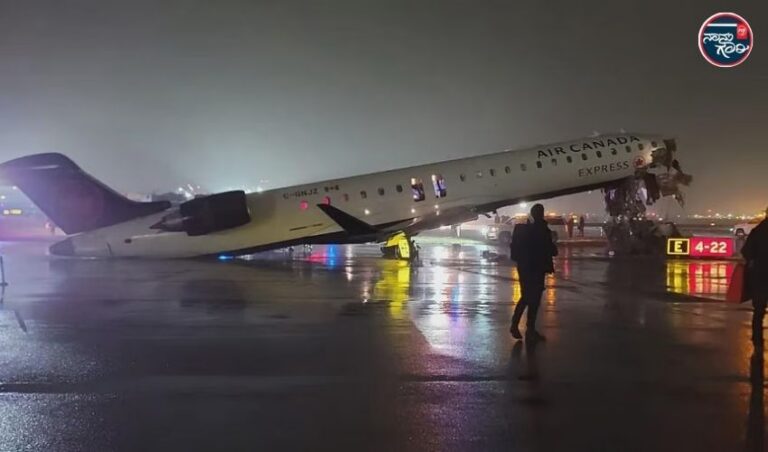 ನ್ಯೂಯಾರ್ಕ್‌ನ ಲಾಗಾರ್ಡಿಯಾ ವಿಮಾನ ನಿಲ್ದಾಣದಲ್ಲಿ ಅಗ್ನಿಶಾಮಕ ವಾಹನಕ್ಕೆ ಡಿಕ್ಕಿ ಹೊಡೆದ ಏರ್ ಕೆನಡಾ ಎಕ್ಸ್‌ಪ್ರೆಸ್ ವಿಮಾನ; ಇಬ್ಬರು ಸಾವು