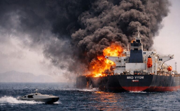 ಒಮಾನ್ ಕರಾವಳಿಯಲ್ಲಿ ತೈಲ ಟ್ಯಾಂಕರ್‌ಗೆ ಡ್ರೋನ್ ದೋಣಿ ಡಿಕ್ಕಿ; ಭಾರತೀಯ ಸಿಬ್ಬಂದಿ ಸಾವು