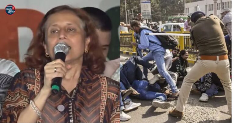 ‘ಸಂಸತ್ ಚಲೋ’: ‘ಸೋನಮ್ ವಾಂಗ್ಚುಕ್ ಪತ್ನಿ ಮೇಲೆ ದೆಹಲಿ ಪೊಲೀಸರಿಂದ ಹಲ್ಲೆ’: ವಿದ್ಯಾರ್ಥಿಗಳ ಮೇಲೂ ಲಾಠಿ ಚಾರ್ಜ್  