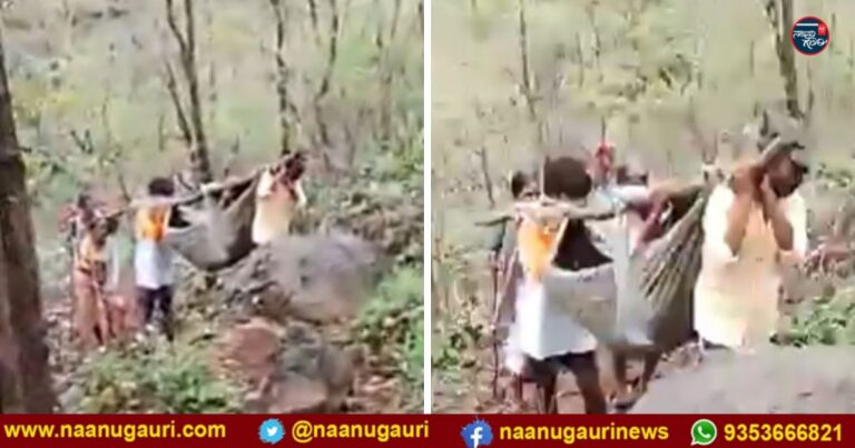 ಮುಂಬೈ-ಪುಣೆ ಎಕ್ಸ್‌ಪ್ರೆಸ್‌ವೇ ಸಮೀಪವೇ ರಸ್ತೆಯಿಲ್ಲ; ಬಟ್ಟೆ ಜೋಲಿಯಲ್ಲಿ ಗರ್ಭಿಣಿಯನ್ನು ಆಸ್ಪತ್ರೆಗೆ ಸಾಗಿಸಿದ ಉಂಬರಾನೆ ವಾಡಿಯ ಜನ